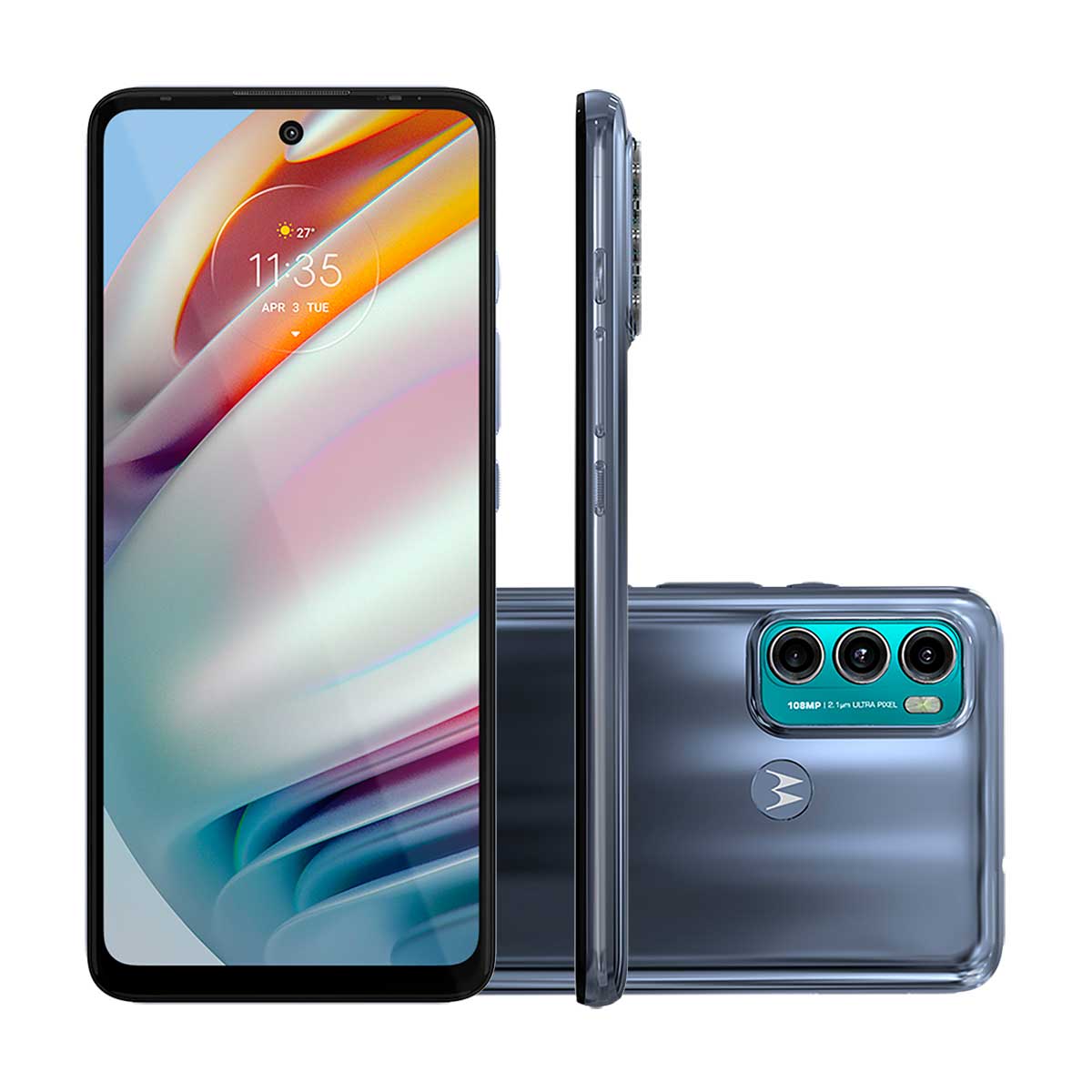 Smartphone Motorola Moto G60 128GB Azul 4G Tela 6.8" Cà¢mera Tripla 108MP Selfie 32MP Android 11
