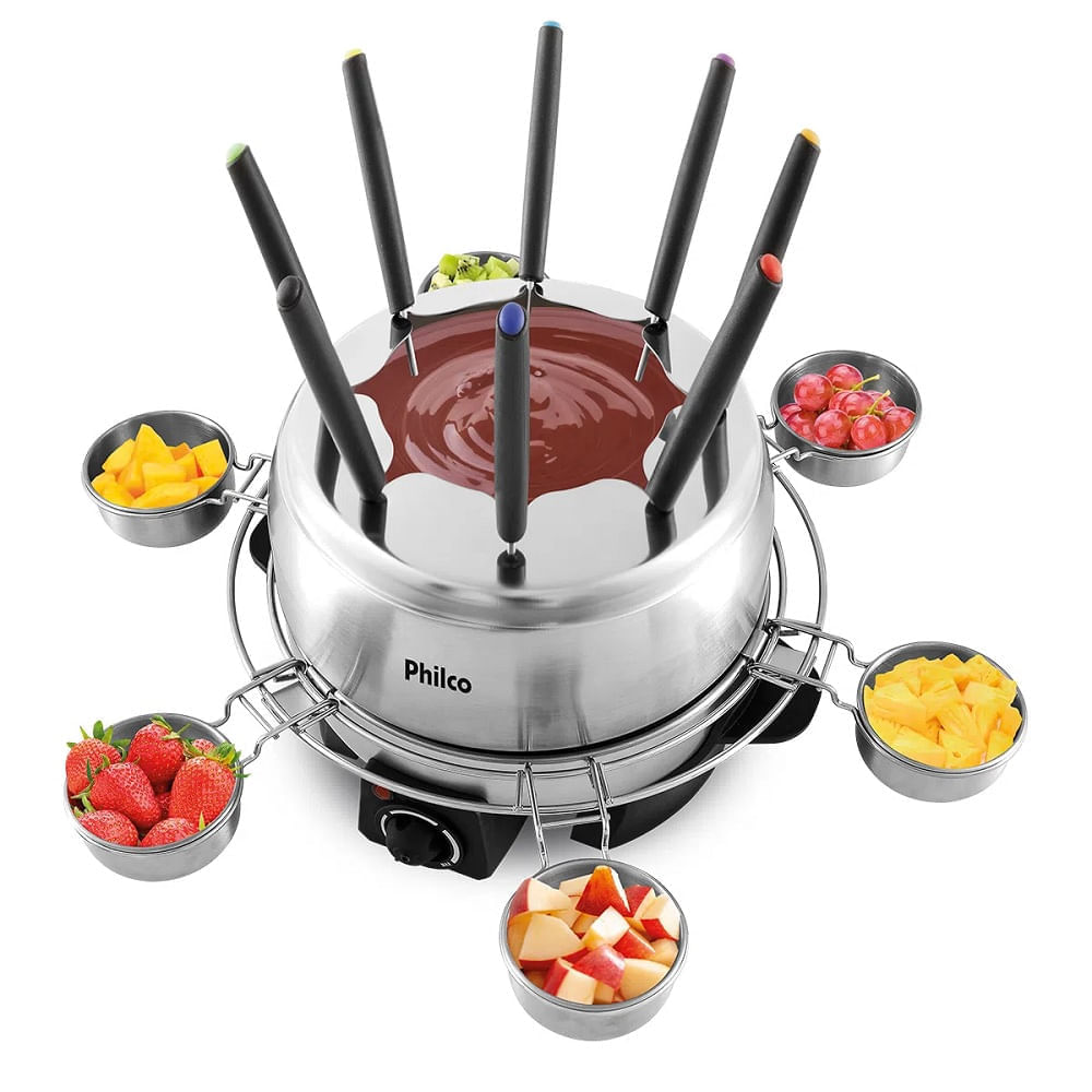 Panela de Fondue Philco 2,3 Litros Prata PPE03I â 220 Volts