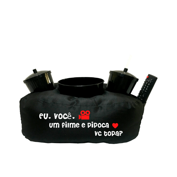 Almofada Porta Pipoca Eu e Você