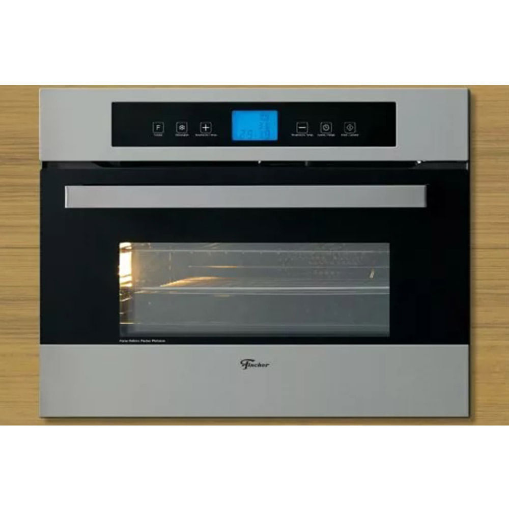 Forno Elétrico Embutir Fischer 43 Litros Platinium Inox â 127 Volts