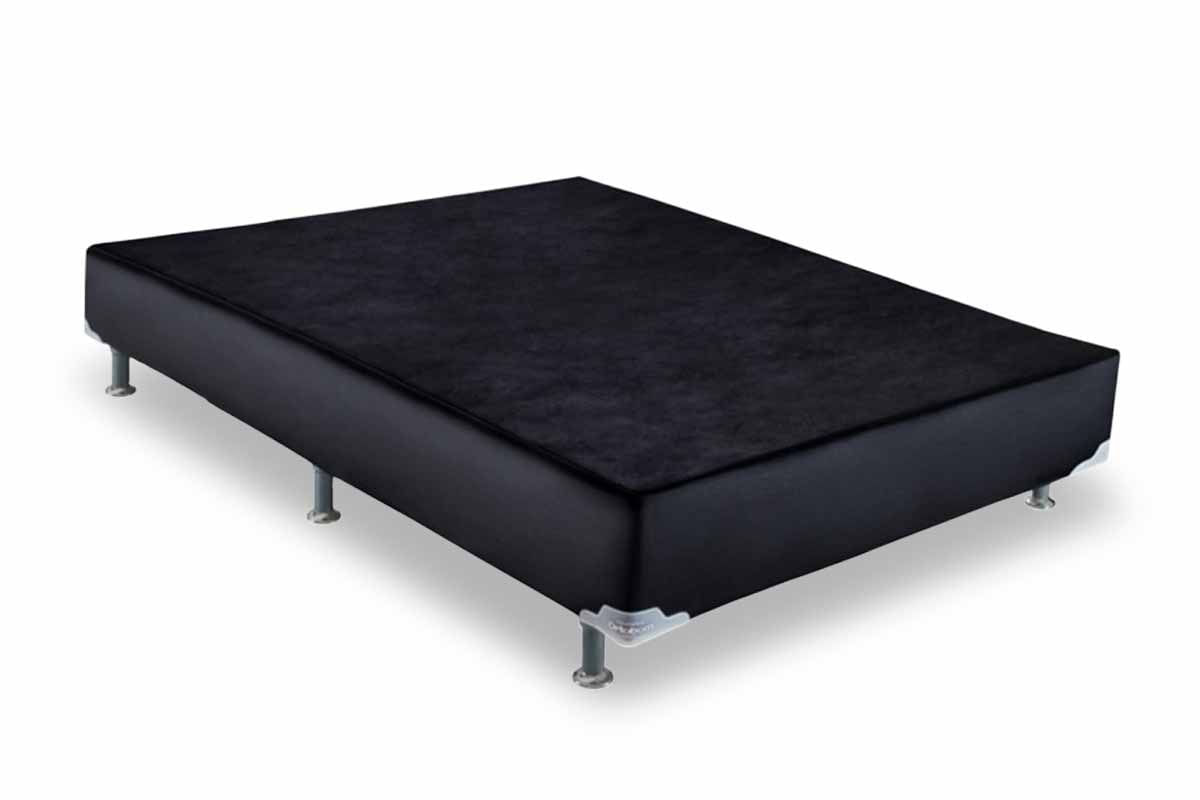 Cama Box Base Ortobom Americana Courà­no Nero Black 23 cm alt.-Solteiro-0,88x1,88x0,23