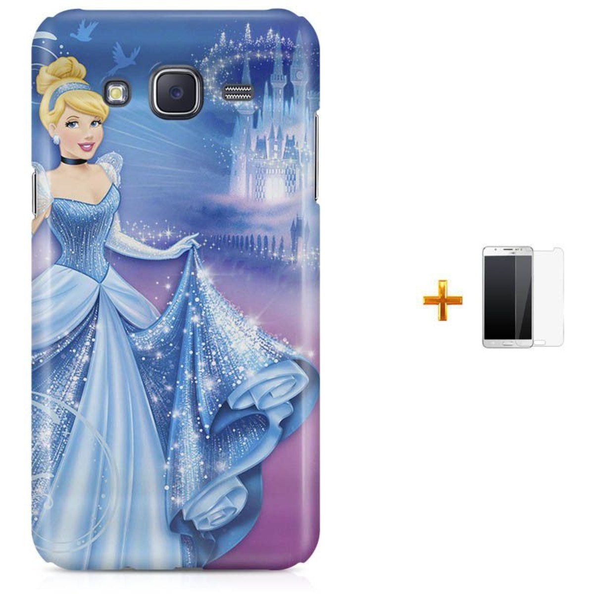 Kit Capa  Galaxy J7 2016 Cinderella + Pel  (BD01)