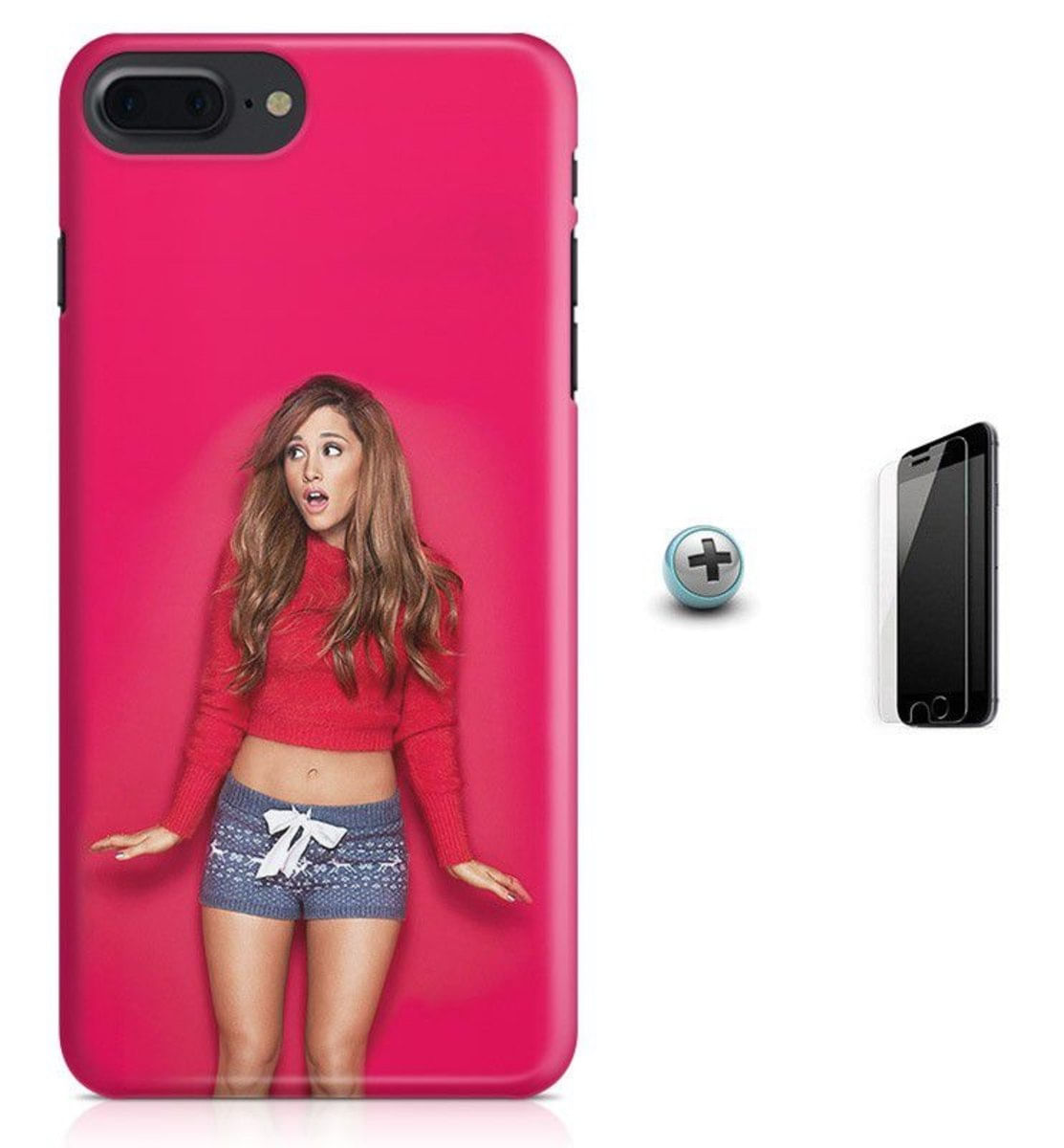 Kit Capa iPhone 7 Plus - Ariana Grande + Pel Vidro BD1