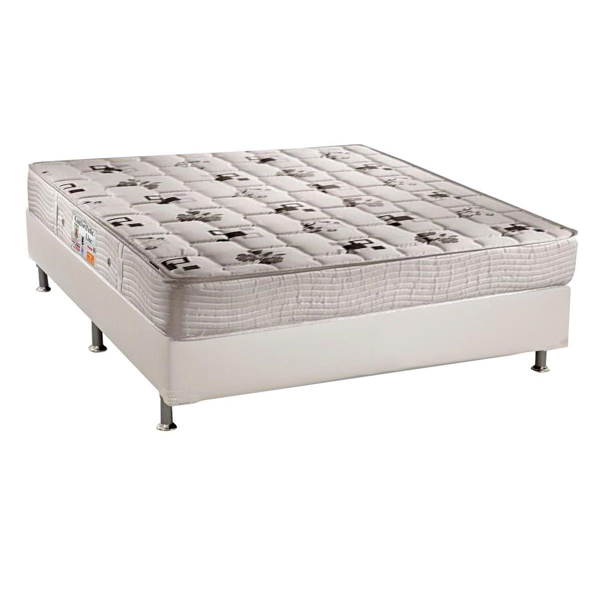 Conjunto Box-Colchão Orthoflex D45+Cama Casal 138x188