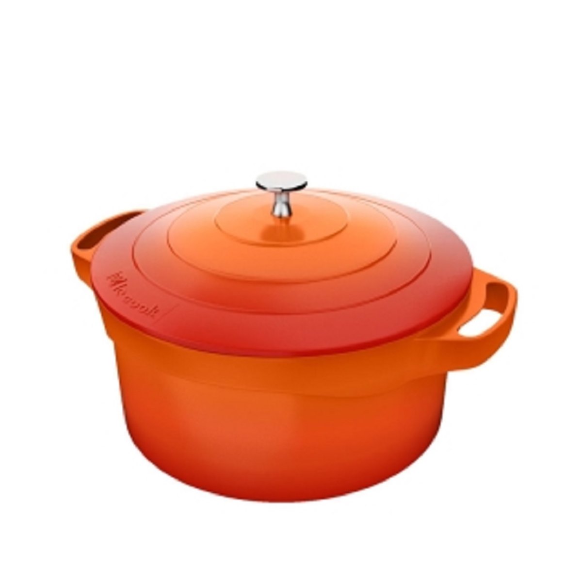 Panela Caçarola Le Cook com Revestimento Cerà¢mico Laranja 20cm LC1802
