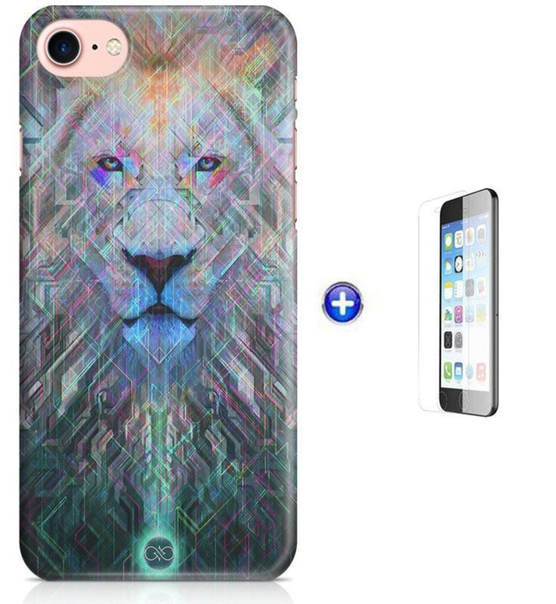 Kit Capa iPhone 7 - 4,7' Lion Leão + Pel Vidro B30