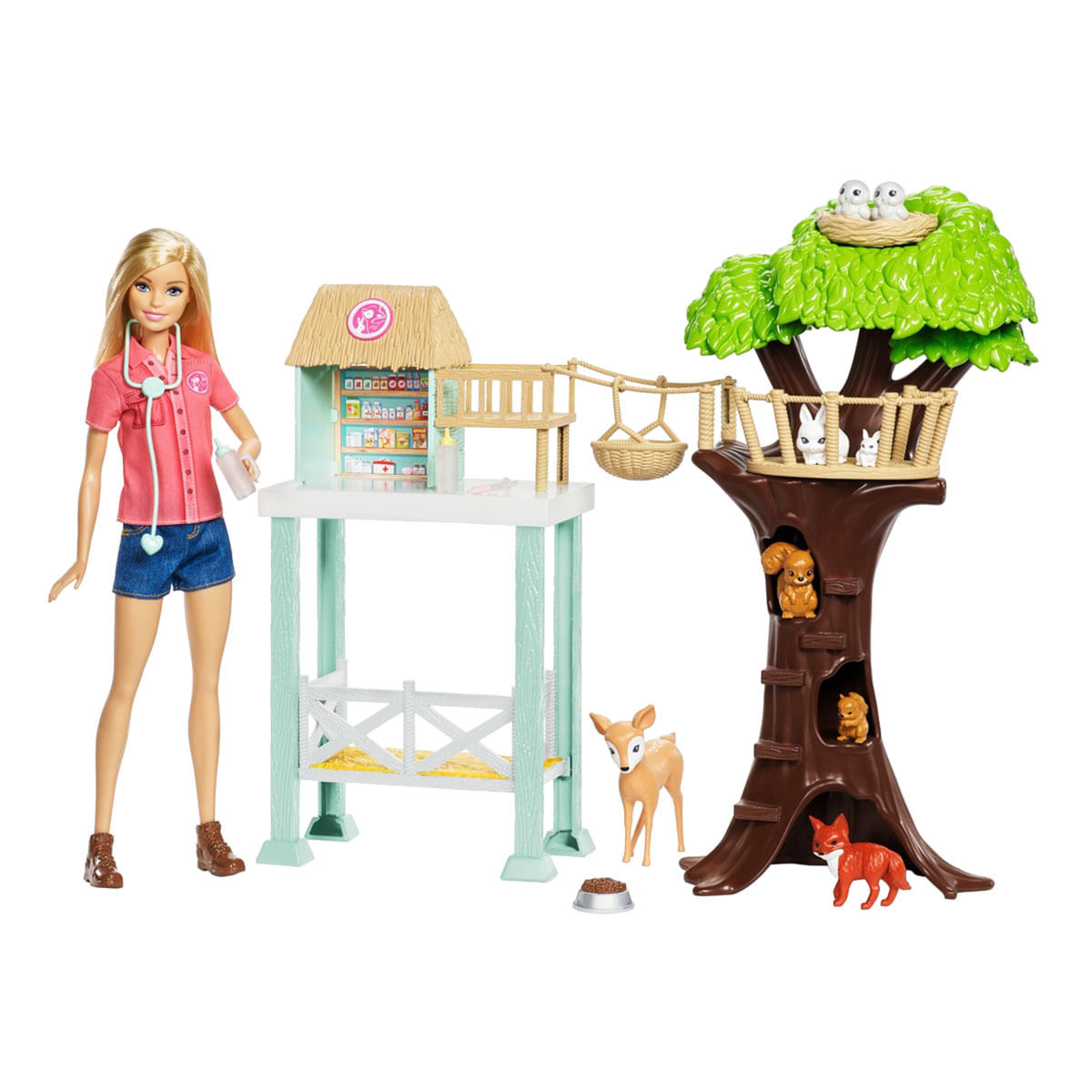 Boneca Barbie Cuidadora de Bichinhos 30cm Mattel FCP78