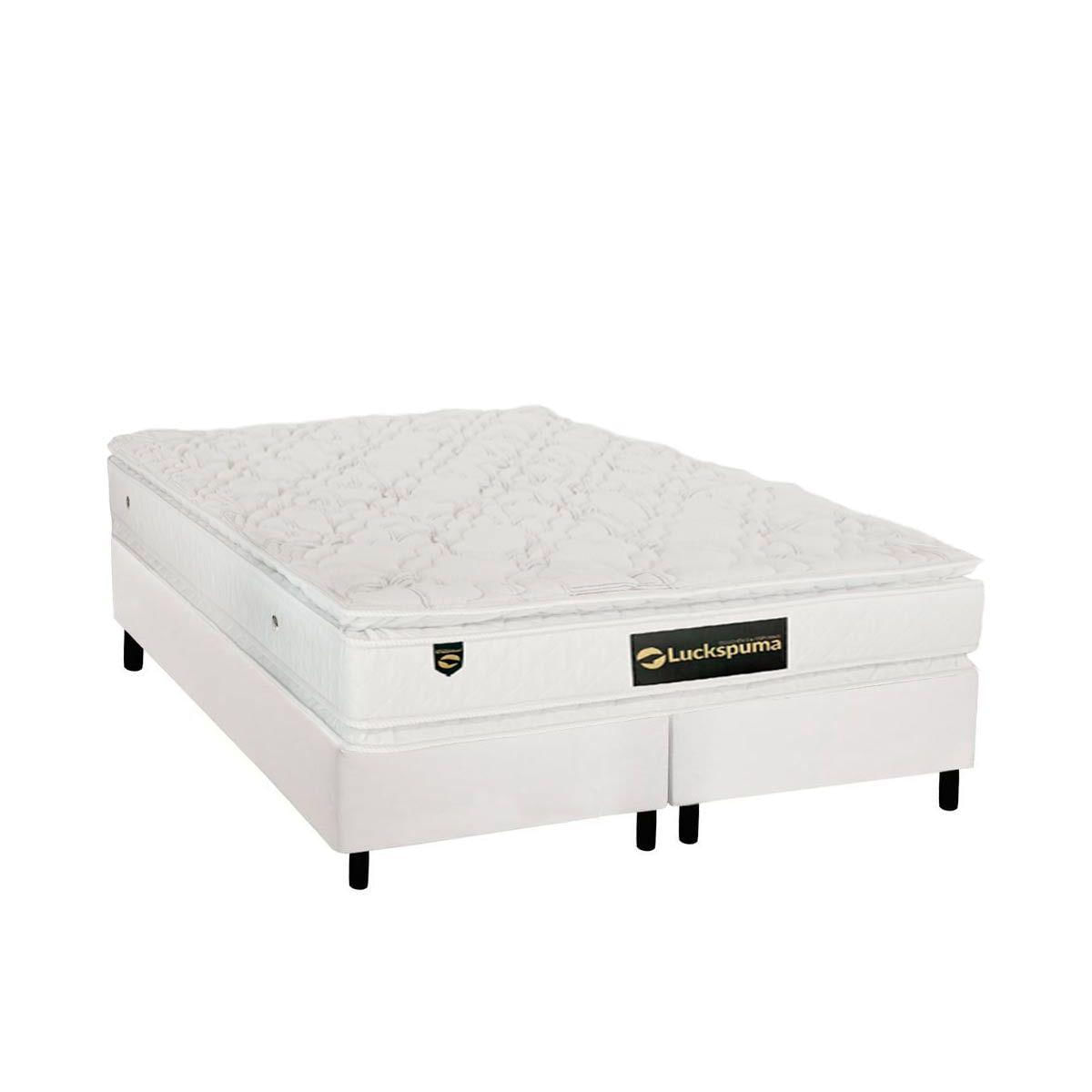 Colchão Luckspuma Ensacadas Lucksfaction+Cama Bo Queen 158x198
