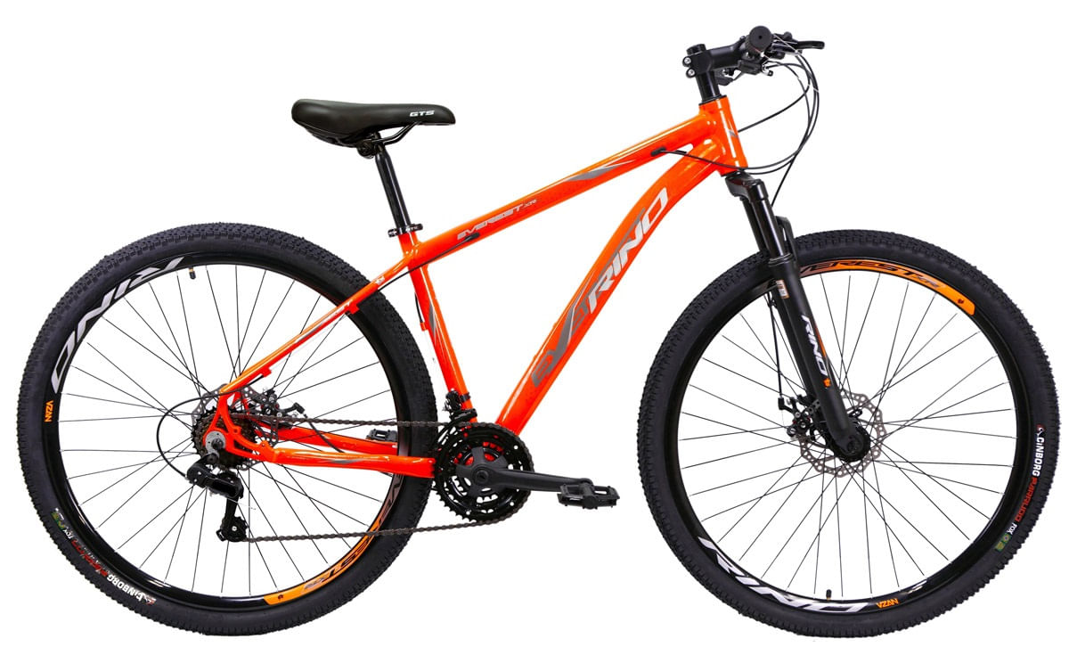 Bicicleta aro 29 Rino Everest a Disco 21v Cambios Index - Laranja Neon - 15