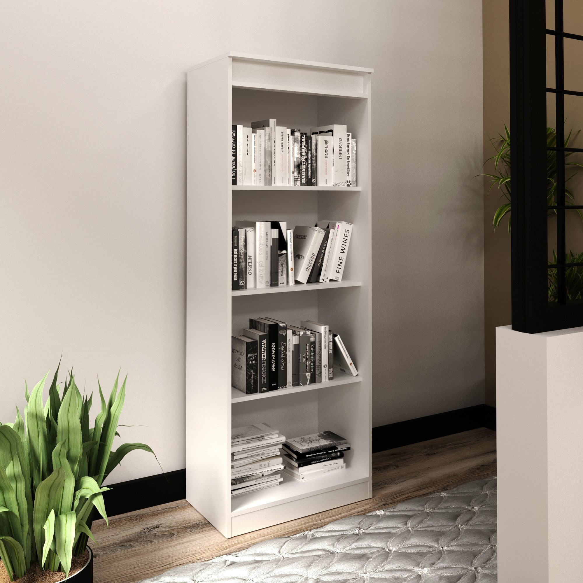 Estante Livreiro para Escritório 3 Prateleiras Me4150 Espresso Móveis Branco