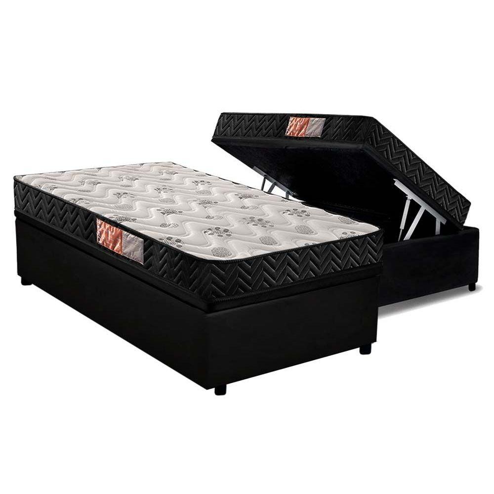 Conjunto Box Bau Colchao Paropas D33 018 88x188