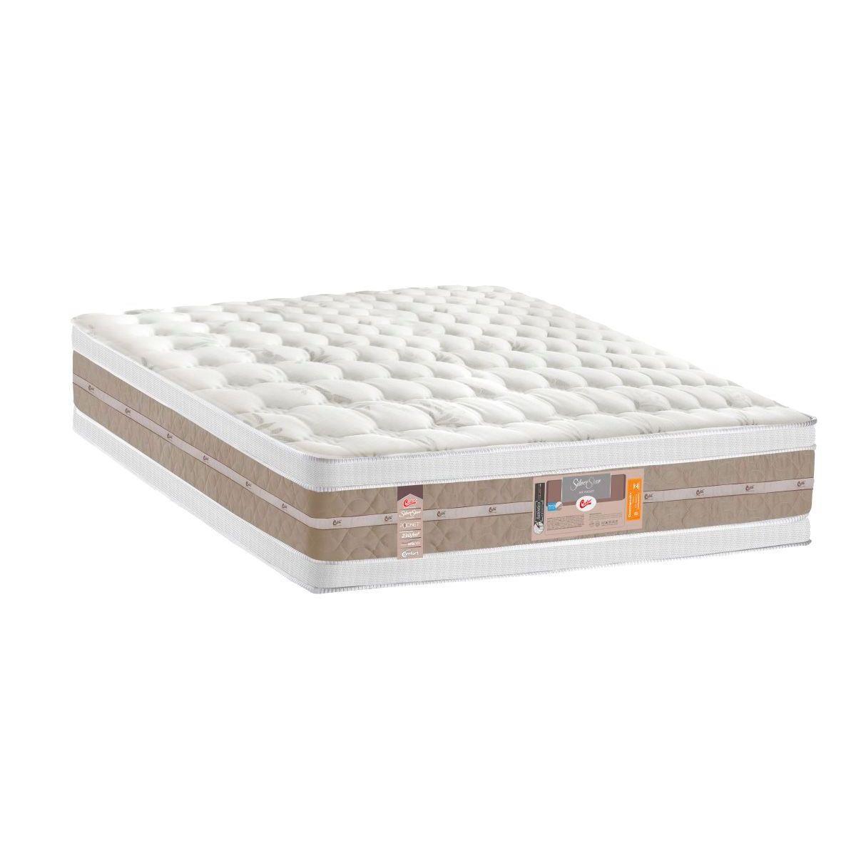 Colchao Castor Molas Pocket Silver Star Air Df 193x203x34