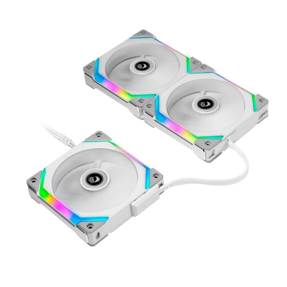 Kit Com 3 Ventoinhas Redragon By Lian Li, 120mm, RGB, Com Controladora, Branco - UFSL1203WSI