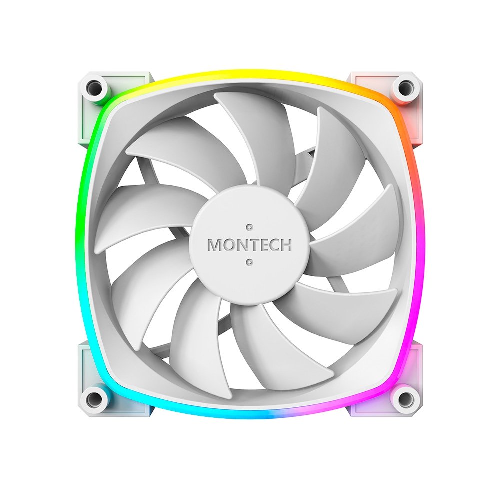 Ventoinha Montech AX120, 120mm, PWM, ARGB, Branco - AX120 PWM White