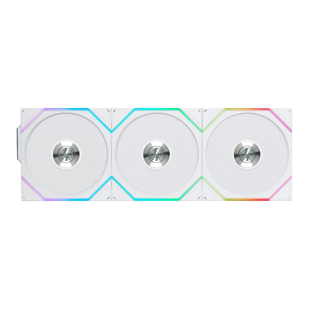 Kit com 3 Ventoinhas Lian Li UNI FAN TL, 120mm, ARGB, Branco - 12TL1W3W