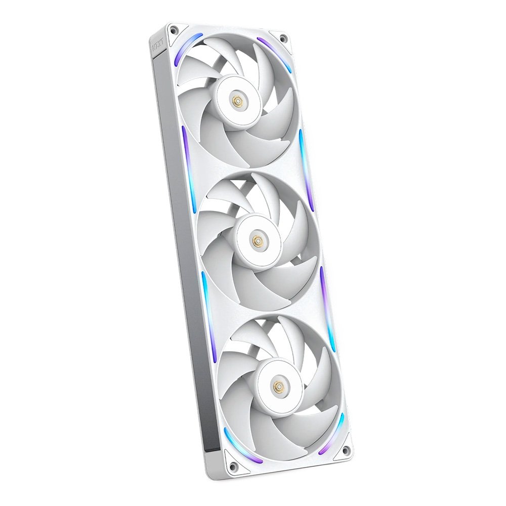 Ventoinha NZXT F360X Performance, 120mm, PWM, RGB, 3x Single-Frame, Branco - RF-U36PN-W1
