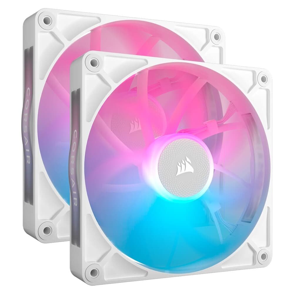 Kit com 2 Ventoinhas Corsair iCUE LINK RX140 RGB White, 140mm, Branco - CO-9051024-WW