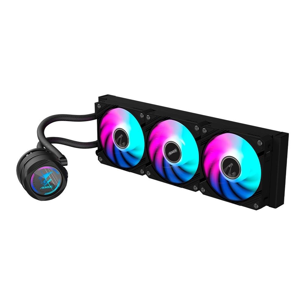 Water Cooler Gigabyte Aorus 360, RGB, 360mm, AMD/Intel, Preto - GP-AORUS WATERFORCE II 360