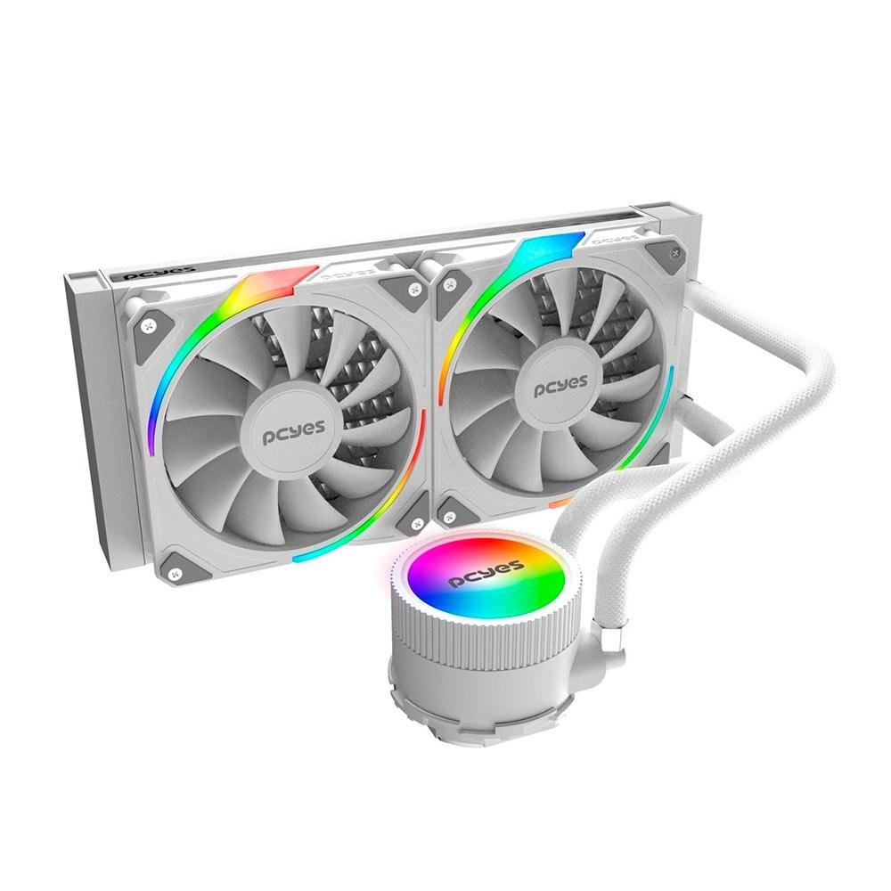 Water Cooler PCYes Sangue Frio 3, ARGB, 240mm, AMD/Intel, Branco - ARGBSF3240WGBR