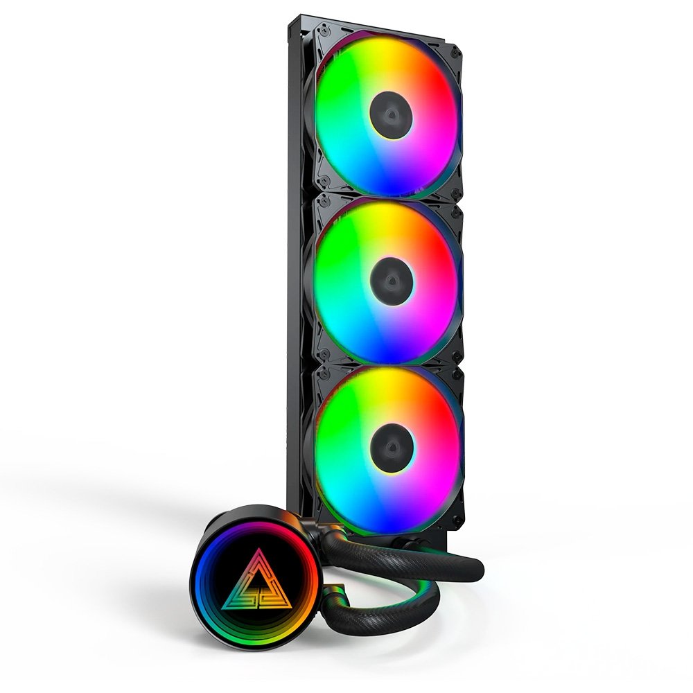 Water Cooler Montech LightFlow, ARGB, 360mm, AMD e Intel, Preto - LGTF360BK