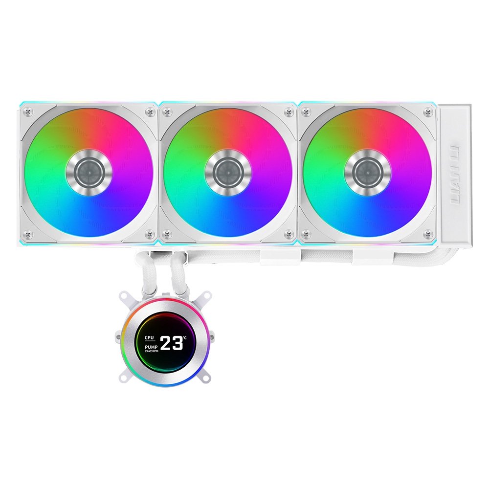 Water Cooler Lian Li Hydroshift II LDC-C 360CL, 360mm, Tela IPS 2.8", ARGB, Unifans CL, Branco - GHS2LCD36RW