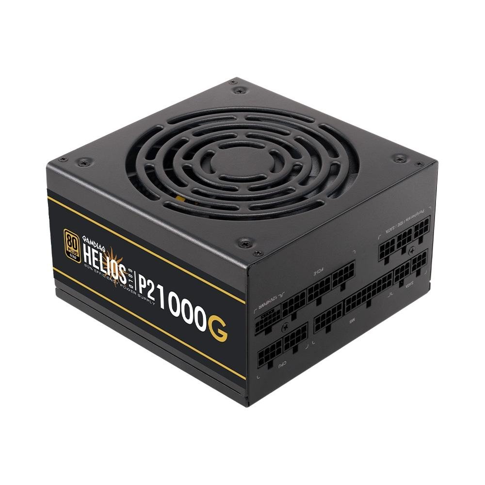 Fonte Gamdias Helios P2-1000G, 1000W, 80 Plus Gold, Sem Cabo, Preto - HELIOS P2-1000G L.A