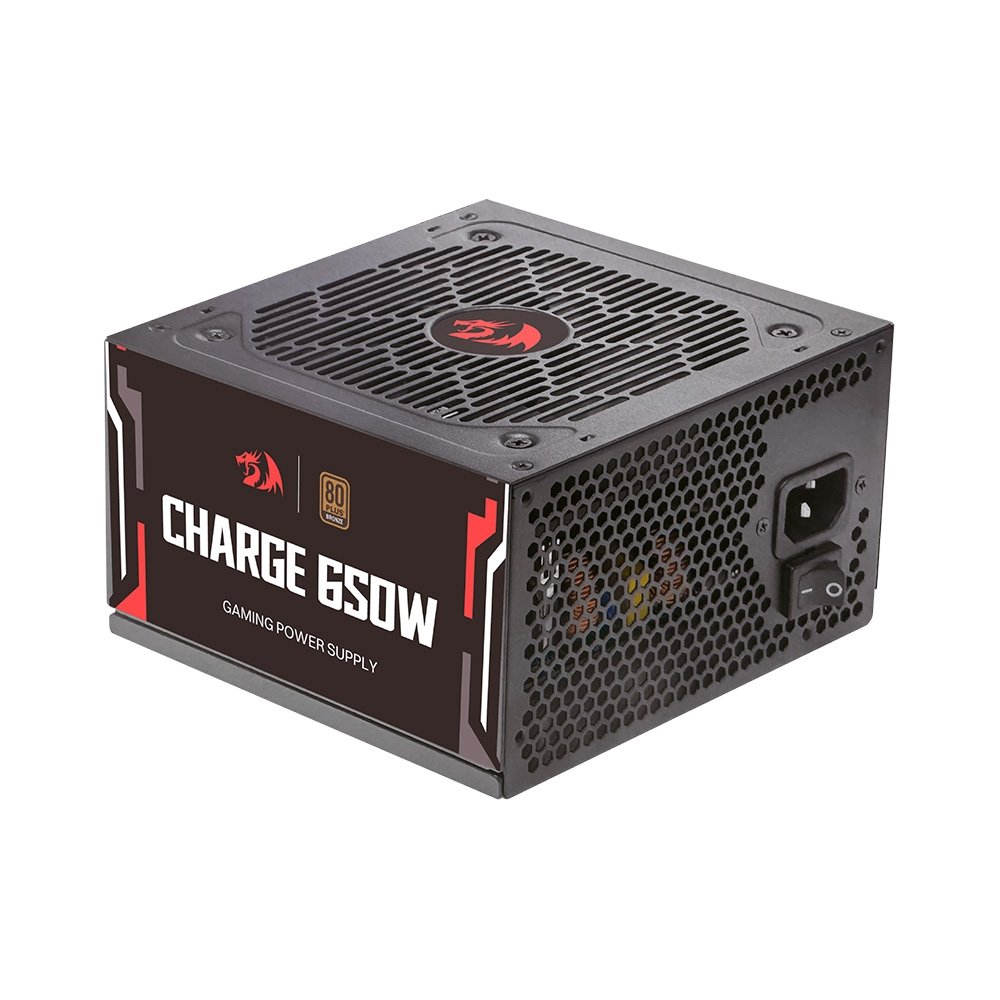 Fonte Gamer Redragon Charge, 650W, ATX, 80 Plus Bronze, Preto - FRC-650