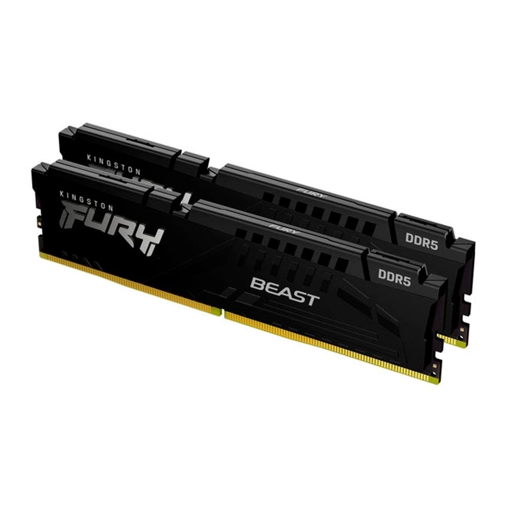 Memória RAM Kingston Fury Beast Expo, 16GB (2X8GB), 6000MT/s, DDR5, DIMM, CL30, Preto - KF560C30BBEK2-16