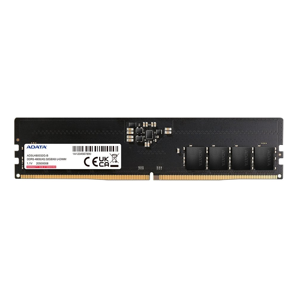 Memoria RAM Adata, 32GB (1x32GB), DDR5, 4800MHz, C40 - AD5U480032G-S