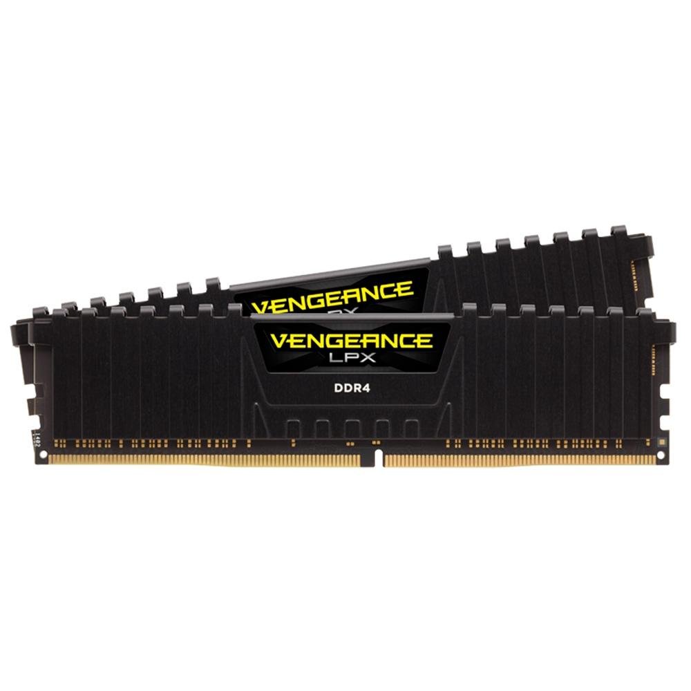 Memória RAM Corsair Vengeance LPX, 32GB (2x16GB), 2666MHz, DDR4, CL16, Preto - CMK32GX4M2A2666C16