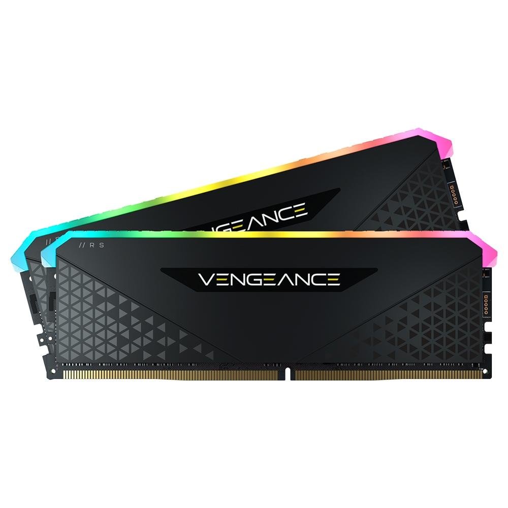Memória RAM Corsair Vengeance RGB RS, 32GB (2x16GB), 3200MHz, DDR4, CL16, Preto - CMG32GX4M2E3200C16