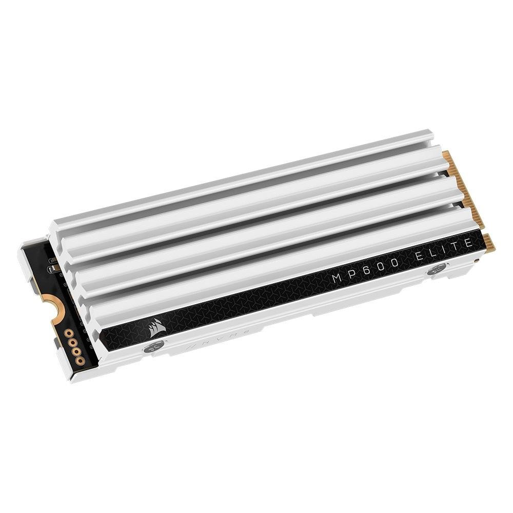 SSD Corsair MP600 Elite, 1TB, M.2 2280, PCIe 4.0 x4, NVMe, Leitura: 7000 MB/s, Gravação: 6200 MB/s, Branco - CSSD-F1000GBMP600ECS