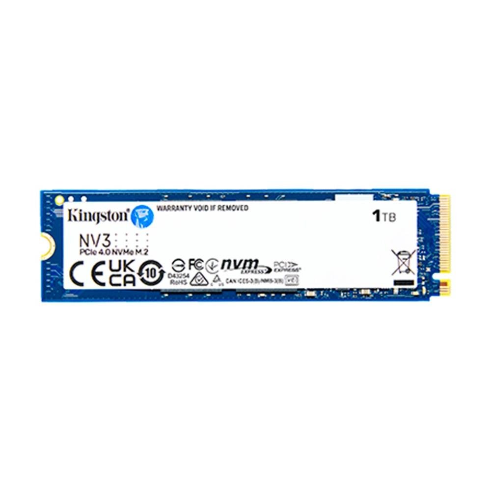 SSD Kingston NV3, 1TB, M.2 2280, PCIe 4.0 x4, NVMe, Leitura: 6000 MB/s, Gravação: 4000 MB/s, Azul - SNV3S/1000G