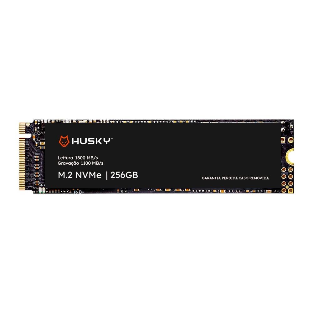 SSD Husky ThunderBoost, 256GB, M.2 2280, PCIe 3.0 x4, NVMe, Leitura: 1800 MB/s, Gravação: 1100 MB/s - HSSD002256