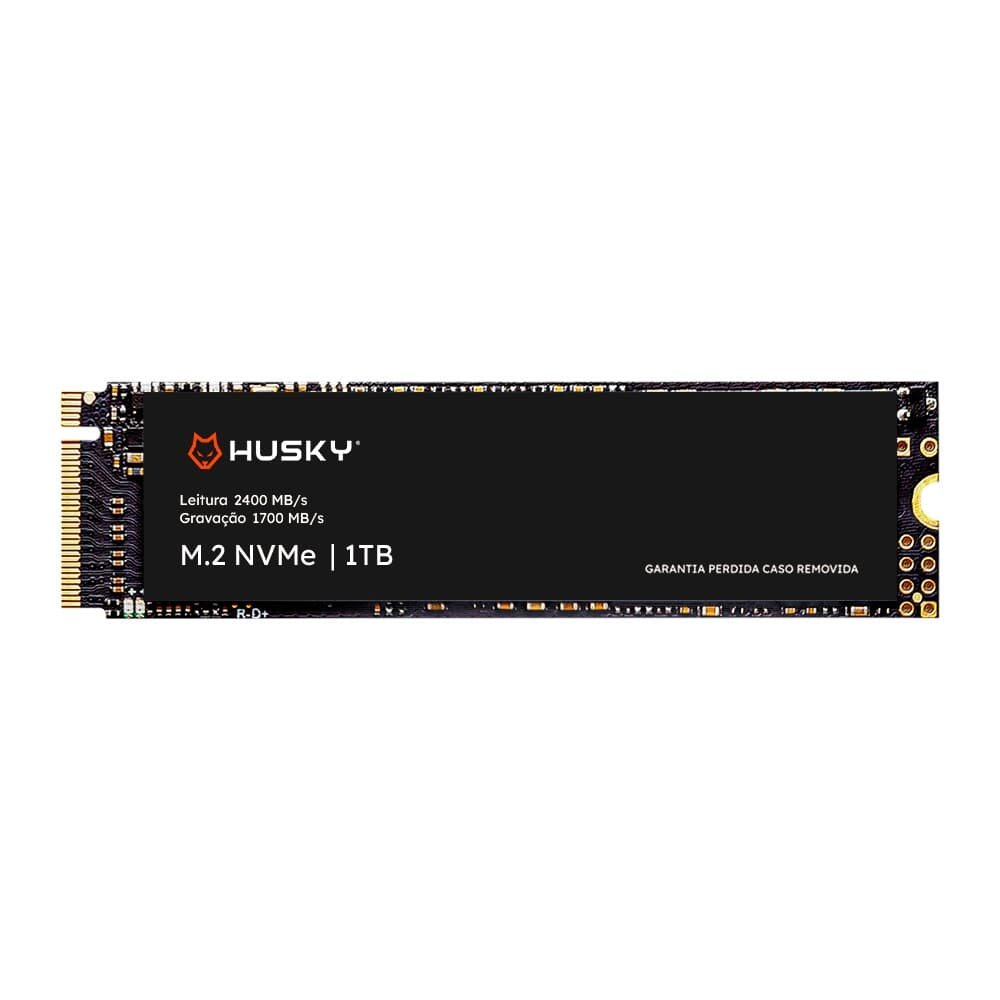 SSD Husky ThunderBoost, 1TB, M.2 2280, PCIe 3.0 x4, NVMe, Leitura: 2400 MB/s, Gravação: 1700 MB/s, Preto - HSSD0021000