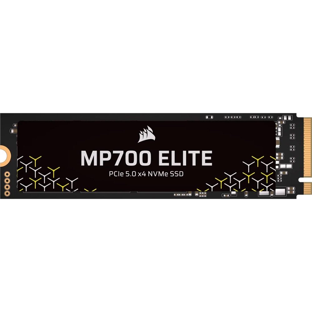 SSD Corsair MP700 ELITE, 1TB, M.2 2280, PCIe 5.0 x4, NVMe, Leitura: 10000 MB/s, Gravação: 8500 MB/s, Preto - CSSD-F1000GBMP700ENH