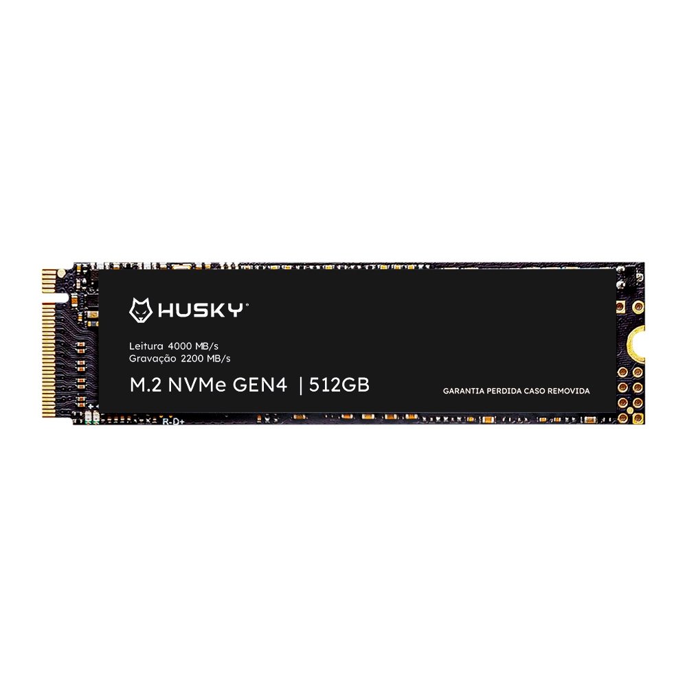 SSD Husky ThunderBoost, 512GB, M.2 2280, PCIe 4.0 x4, NVMe, Leitura: 4000 MB/s, Gravação: 2200 MB/s - HSSD512GEN4