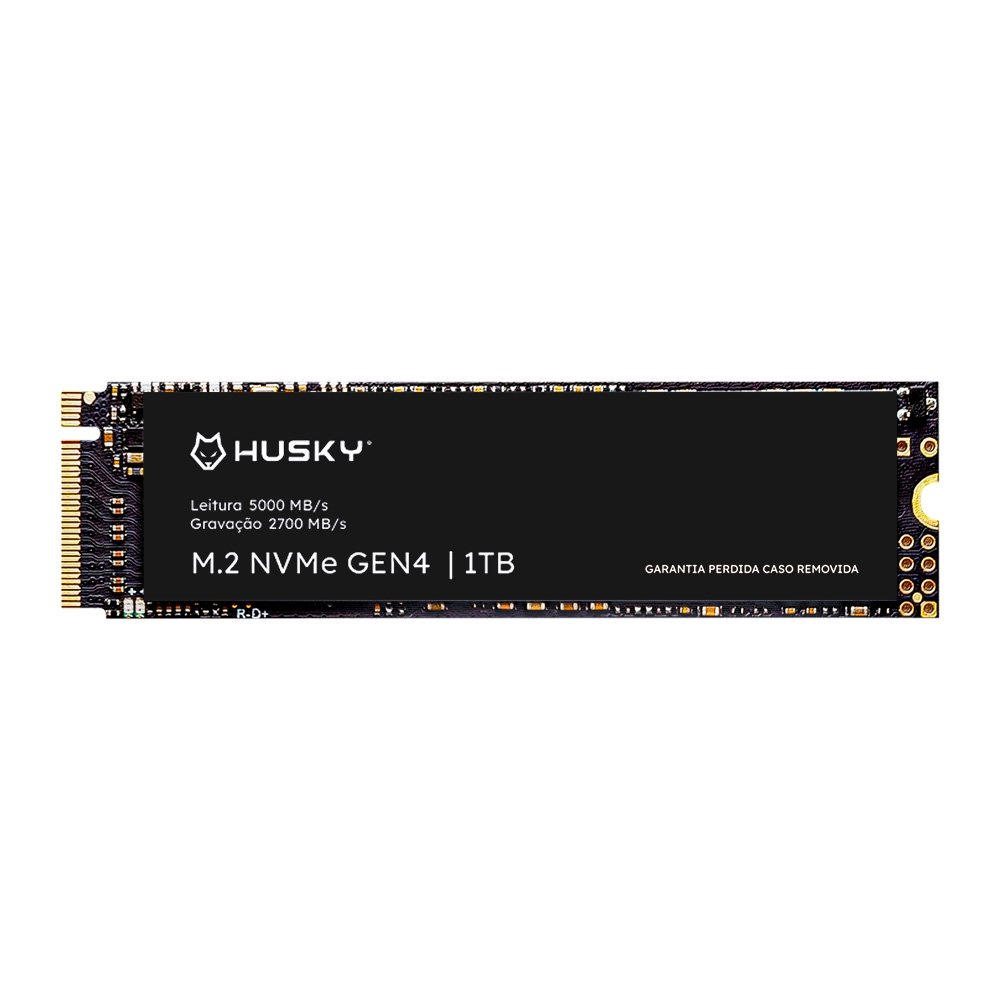 SSD Husky ThunderBoost, 1TB, M.2 2280, PCIe 4.0 x4, NVMe, Leitura: 5000 MB/s, Gravação: 2700 MB/s - HSSD1000GEN4