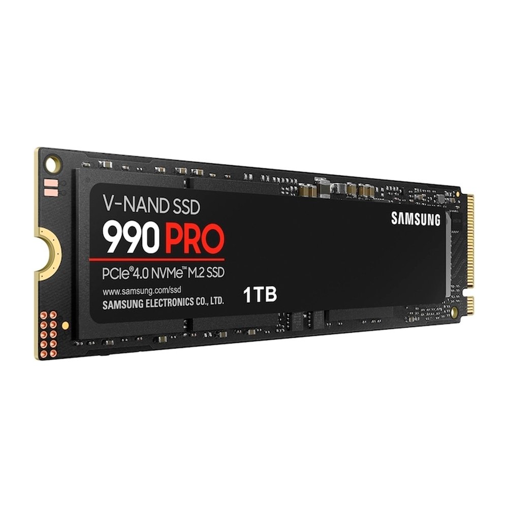 SSD Samsung 990 PRO, 1TB, M.2 2280, PCIe 4.0 x4, NVMe, Leitura: 7450 MB/s, Gravação: 6900 MB/s - MZ-V9P1T0B/AM