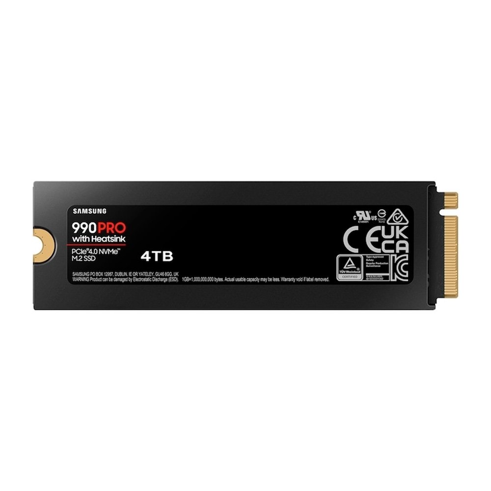 SSD Samsung 990 PRO, 4TB, M.2 2280, PCIe 4.0 x4, NVMe, Leitura: 7450 MB/s, Gravação: 6900 MB/s - MZ-V9PATO