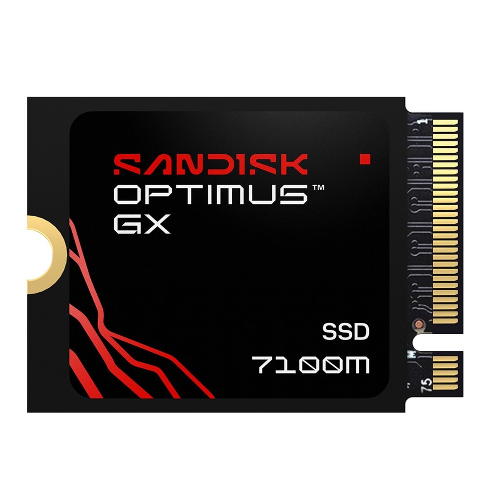 SSD SanDisk Optimus GX 7100M, 1TB, M.2 2280, PCIe 4.0 x4, NVMe, Leitura: 7250 MB/s, Gravação: 6900 MB/s - SDSP71100TAT-000E0