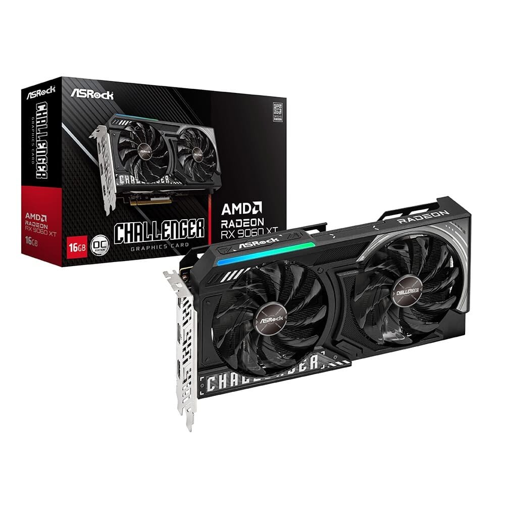 Placa de Vídeo ASRock RX 9060 XT CL 16GO AMD Radeon, 16GB, GDDR6, 128bits, OpenGL 4.6, RDNA 4 - RX9060XT CL 16GO