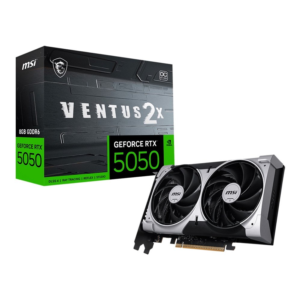 Placa de Vídeo MSI GeForce RTX5050 8GB GDDR6 128BITS VENTUS 2X OC 912-V538-010