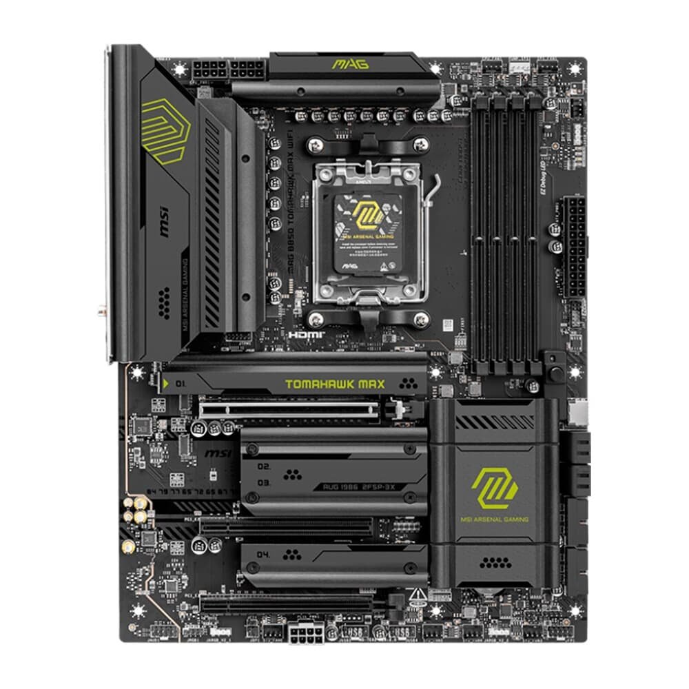 Placa Mãe MSI MAG B850 TOMAHAWK MAX WIFI, AMD, Socket AM5, ATX, DDR5 UDIMM, Wi-Fi 7, Preto - B850TMAHAWKWIFIMAX
