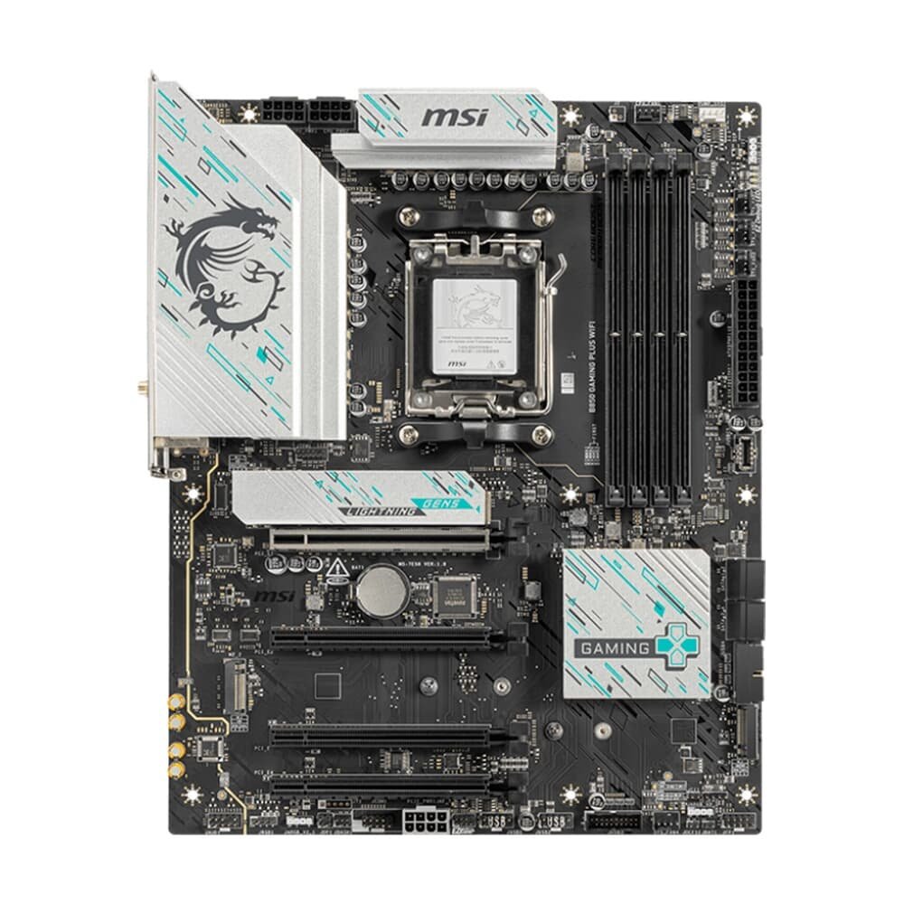 Placa Mãe MSI B850 GAMING PLUS WIFI, AMD, Socket AM5, ATX, DDR5 UDIMM, Wi-Fi 7, Preto - B850GPW