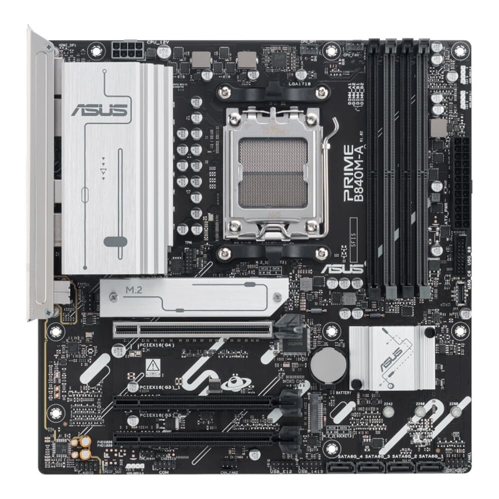 Placa Mãe ASUS PRIME B840M-A, AMD AM5 , m-ATX, DDR5, Preto - PRIME B840M-A
