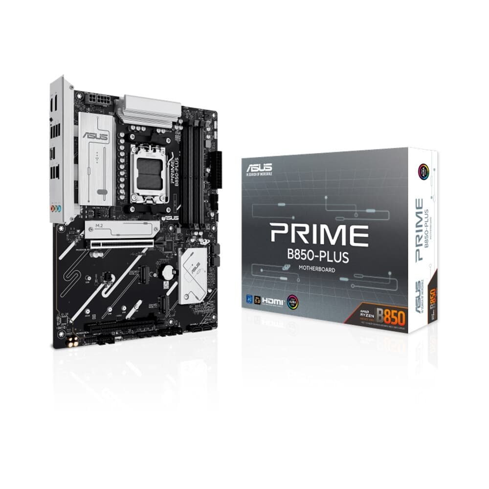Placa Mãe ASUS PRIME B850-PLUS, Chipset B850, AMD AM5, ATX, 4 Slots DDR5, 3 Slots M.2, PCIe 5.0 - 90MB1LC0-M0EAY0