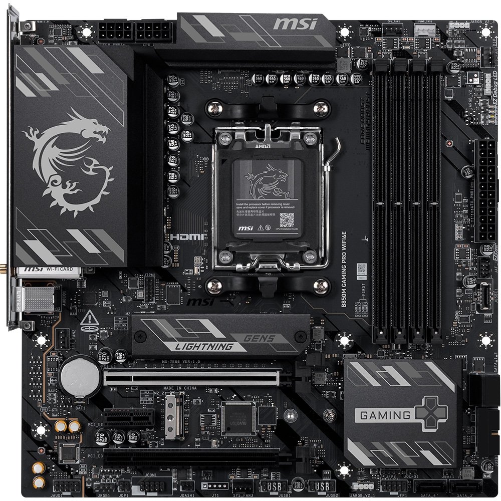 Placa-Mãe MSI B850M Gaming Pro WiFi 6E, AMD AM5, mATX, DDR5 - B850MGPROWIFI6E