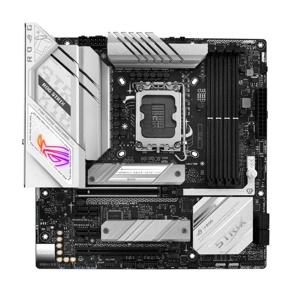 Placa-Mãe ASUS ROG STRIX B760-G GAMING WIFI, Intel, mATX, DDR5, Wi-Fi, Bluetooth, Preto - 90MB1EQ0-M0EAY0