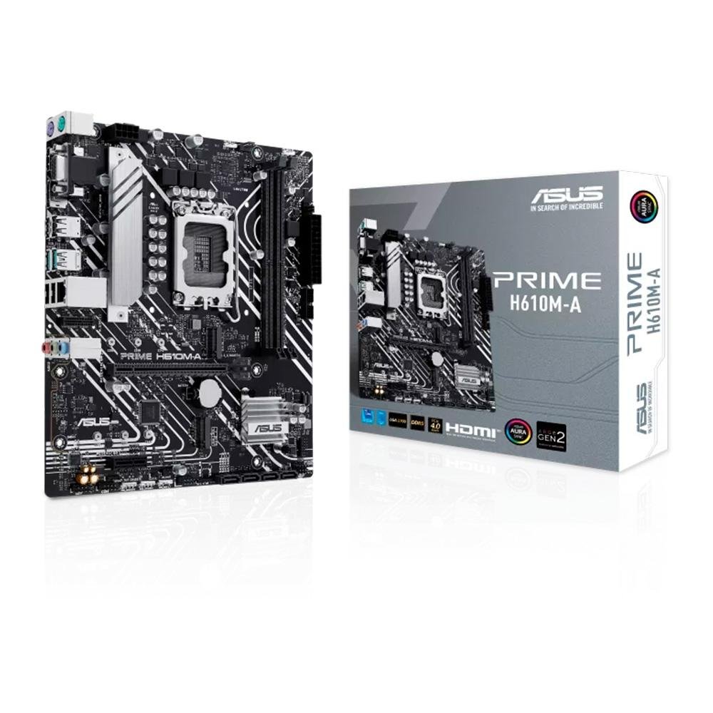 Placa-Mãe ASUS Prime H610M-A, Intel, M-ATX, DDR5, Preto - 90MB1G20-M0EAY0